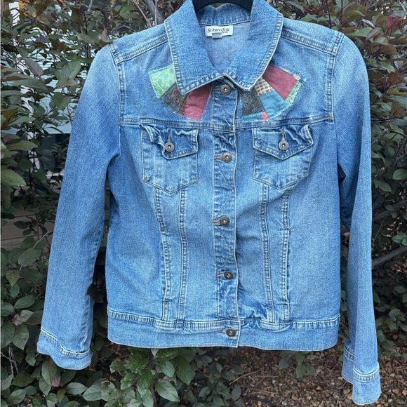 Upcycled St. John's Bay Classic Blue Denim Jacket - Picture 5 of 5